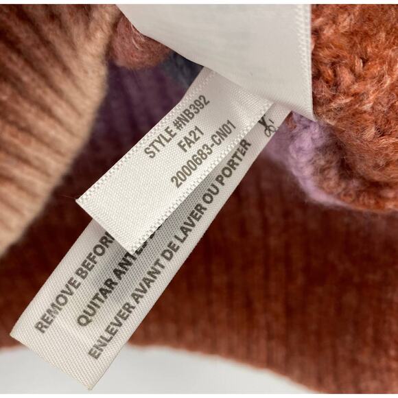 Madewell Space Dyed Striped Sweater Buttons Shoulder CrewPullover Wool Alpaca M - Picture 5 of 6